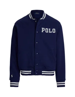 Logo Fleece Baseball Jacket