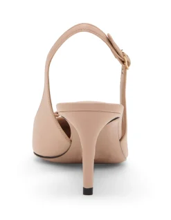 Lollo Silk Nappa Logo Slingback Pumps