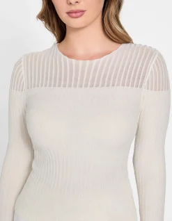 Long Sleeve Cn Rowena Rib Chenille Sweater