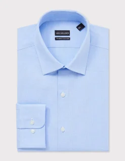 LONG SLEEVE EASY CARE END ON END TAILORED FIT COTTON SHIRT