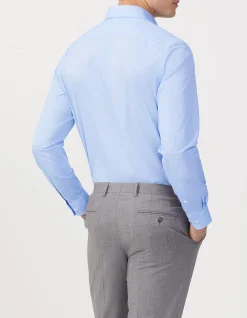 LONG SLEEVE EASY CARE END ON END TAILORED FIT COTTON SHIRT