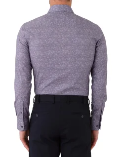 Long Sleeve GINKO LEAF Print Shirt