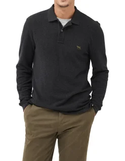 LONG SLEEVE GUNN POLO - CHARCOAL