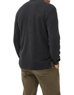 LONG SLEEVE GUNN POLO - CHARCOAL