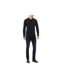 LONG SLEEVE GUNN POLO - CHARCOAL
