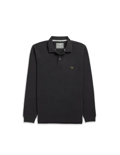 LONG SLEEVE GUNN POLO - CHARCOAL