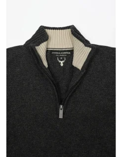 LONG SLEEVE MARLE QUARTER 1/2 ZIP JUMPER
