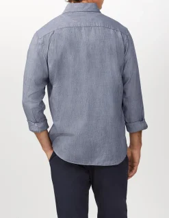 Long Sleeve NEVER Tuck Single Colour Tencel Blend Oxford Shirt