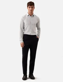 LONG SLEEVE REFINED COTTON STRETCH SLIM FIT SHIRT