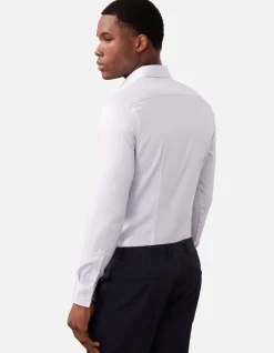 LONG SLEEVE SLIM REFINED COTTON STR SLD SHIRT