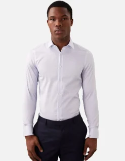 LONG SLEEVE SLIM REFINED COTTON STR SLD SHIRT
