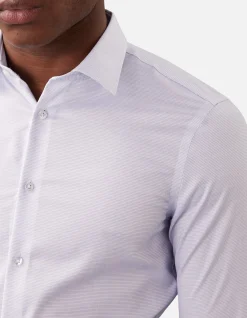 LONG SLEEVE SLIM REFINED COTTON STR SLD SHIRT