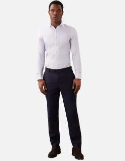LONG SLEEVE SLIM REFINED COTTON STR SLD SHIRT