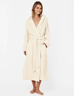 Long Plush Hooded Robe