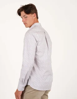 LONG SLEEVE ALPINE PEACHED COTTON SLIM FIT SHIRT