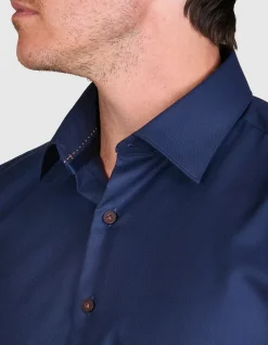 LONG SLEEVE BOTTONE CIOCCOLATO SLIM FIT SHIRT