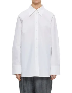 Long Sleeve Button-Up Shirt Optic White