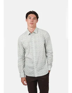 Long Sleeve CANADA DISTRESSED Print PEACHED Cotton Shirt