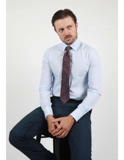 Long Sleeve Check Slim Fit Single Cuff Shirt