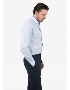 Long Sleeve Check Slim Fit Single Cuff Shirt