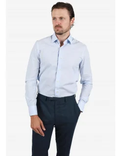 Long Sleeve Check Slim Fit Single Cuff Shirt