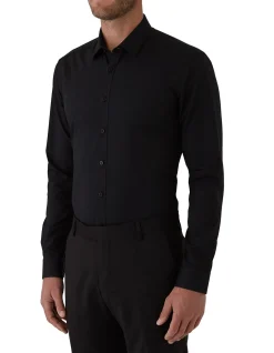 Long Sleeve Cotton Stretch Regular Fit Cuff Slim Shirt