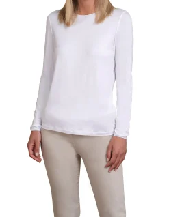 LONG SLEEVE CREW NECK TEE - WHITE