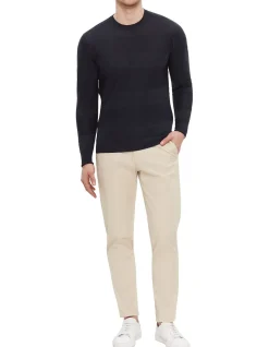 Long Sleeve Crew Neck Top Navy