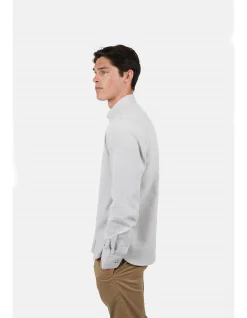 Long Sleeve Diamond Texture Cotton Shirt