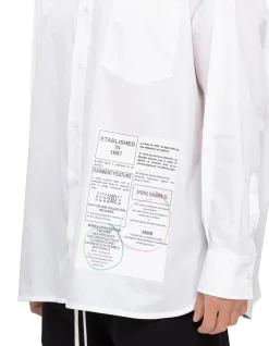 Long-Sleeved Shirt with Pearl Print