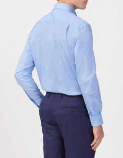 LONG SLEEVE EASY CARE END ON END CLASSIC FIT COTTON SHIRT