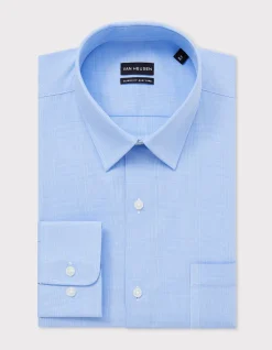 LONG SLEEVE EASY CARE END ON END CLASSIC FIT COTTON SHIRT