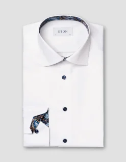 Long Sleeve Floral EFFECT Signature Twill Slim Fit Shirt