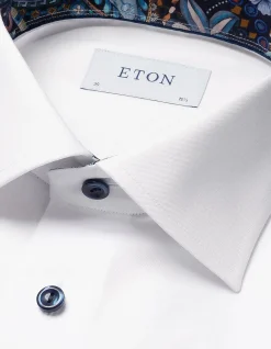 Long Sleeve Floral EFFECT Signature Twill Slim Fit Shirt