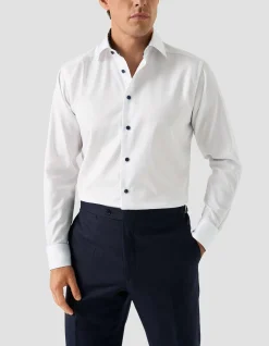 Long Sleeve Floral EFFECT Signature Twill Slim Fit Shirt