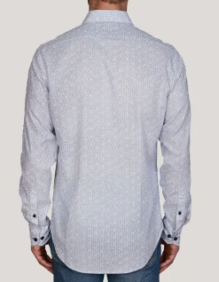 Long Sleeve FOLLONICA Print Linen Blend Shirt