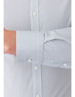 Long Sleeve GeoMETRIC Print Slim Shirt