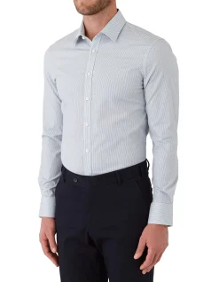 Long Sleeve GeoMETRIC Print Slim Shirt