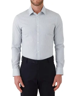 Long Sleeve GeoMETRIC Print Slim Shirt