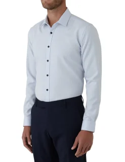 Long Sleeve HONEYCOMB Regular Fit Cuff Slim Shirt