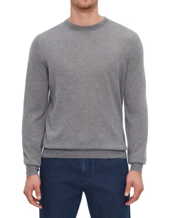 LONG SLEEVE LIGHT WEIGHT WOOL CREW NECK JUMPER