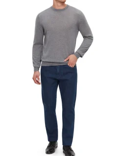 LONG SLEEVE LIGHT WEIGHT WOOL CREW NECK JUMPER