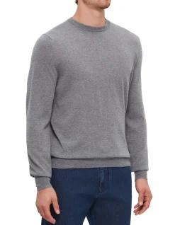 LONG SLEEVE LIGHT WEIGHT WOOL CREW NECK JUMPER