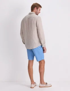 LONG SLEEVE LINEN YARN-DYED SHIRT