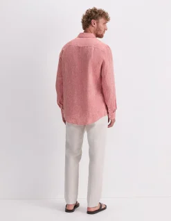 LONG SLEEVE LINEN YARN-DYED SHIRT
