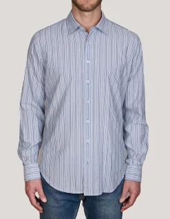Long Sleeve MASSA Tencel Stripe Shirt