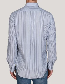Long Sleeve MASSA Tencel Stripe Shirt