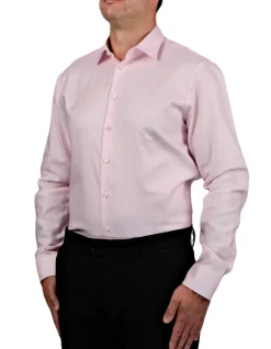 LONG SLEEVE NON IRON COTTON POINT COLLAR SHIRT