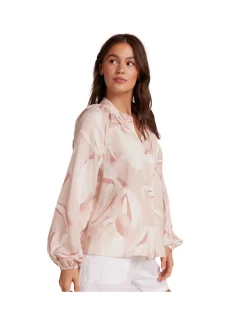 LONG SLEEVE SHIRRED RAGLAN SHIRT
