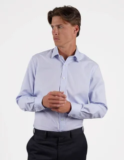 LONG SLEEVE SINGLE CUFF CHECK CONTEMPORARY FIT SHIRT
